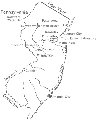 Karte New Jersey
